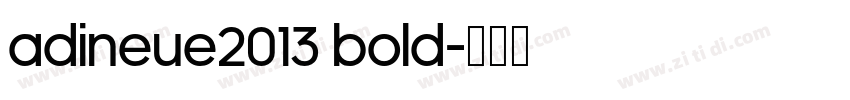 adiNeue2013 Bold字体转换
